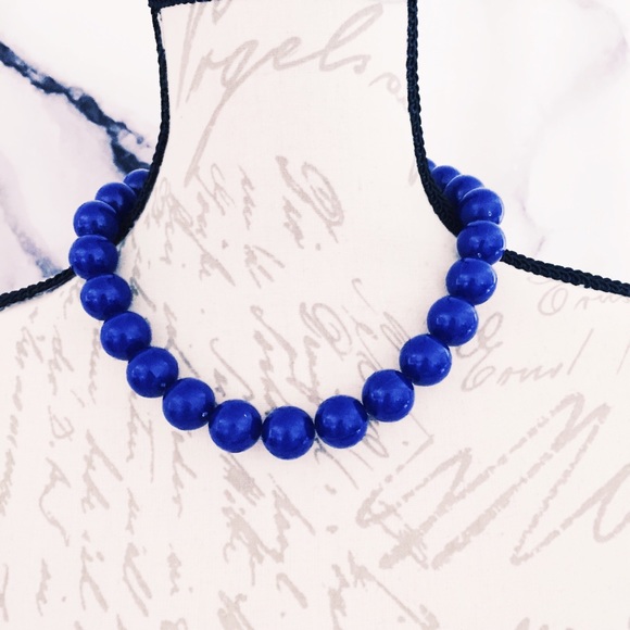 Jewelry - Cobalt Blue Plastic Beaded Necklace